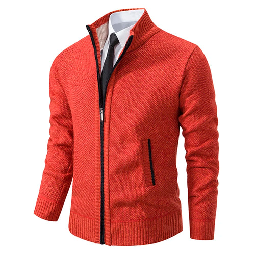 Autumn And Winter New Jersey Men's Casual Sports Coat Solid Color