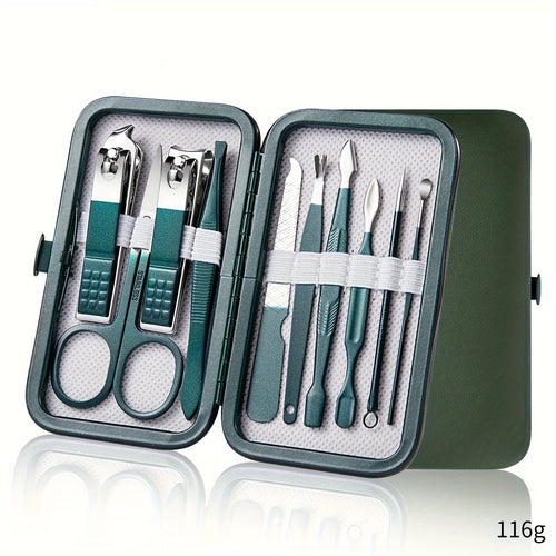 Professional 7/10/12/18 Piece Nail Care Kit Stainless Steel Manicure &