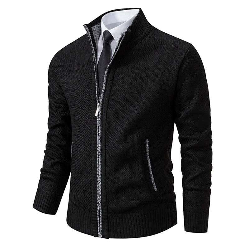 Autumn And Winter New Jersey Men's Casual Sports Coat Solid Color