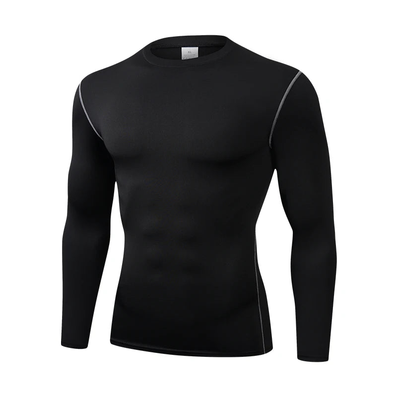 2024 Men's Long Sleeved Sports T-Shirt With High Elasticity And Quick