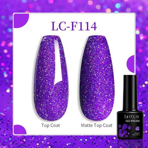 LILYCUTE 129 Colors 7ML Nail Gel Polish Nail Supplies Vernis Semi