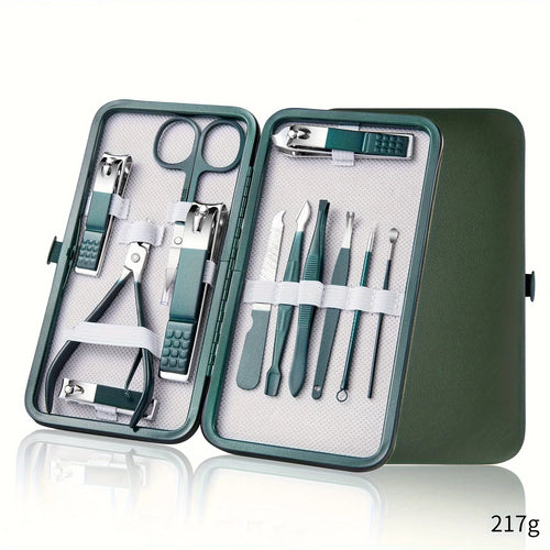 Professional 7/10/12/18 Piece Nail Care Kit Stainless Steel Manicure &