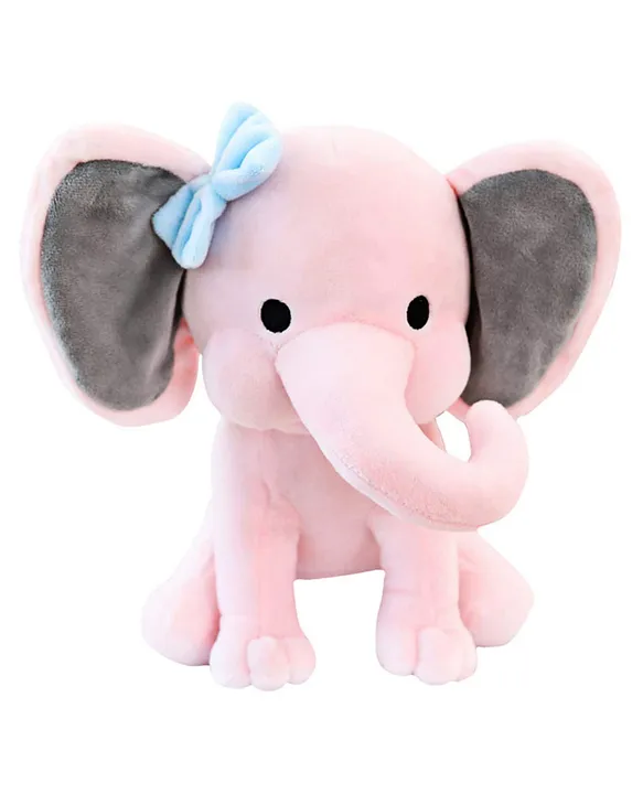 Premium Soft Toy Pink Daisy Elephant for Kids - Height 25 cm