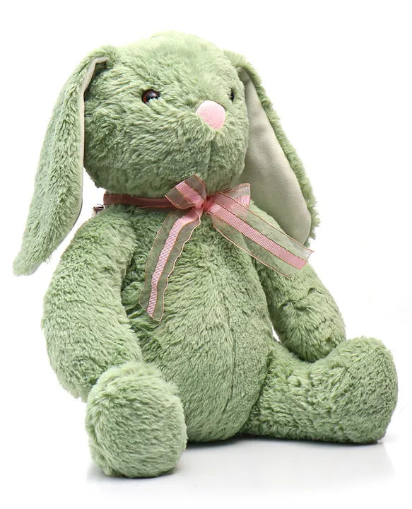 Supersoft Bunny Soft Toy Green - Length 36 cm